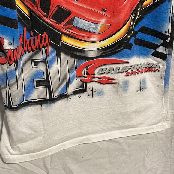 Vintage 90s T-shirt Large AOP California Speedway Racing Car 1997 NASCAR Allover - Picture 11 of 14